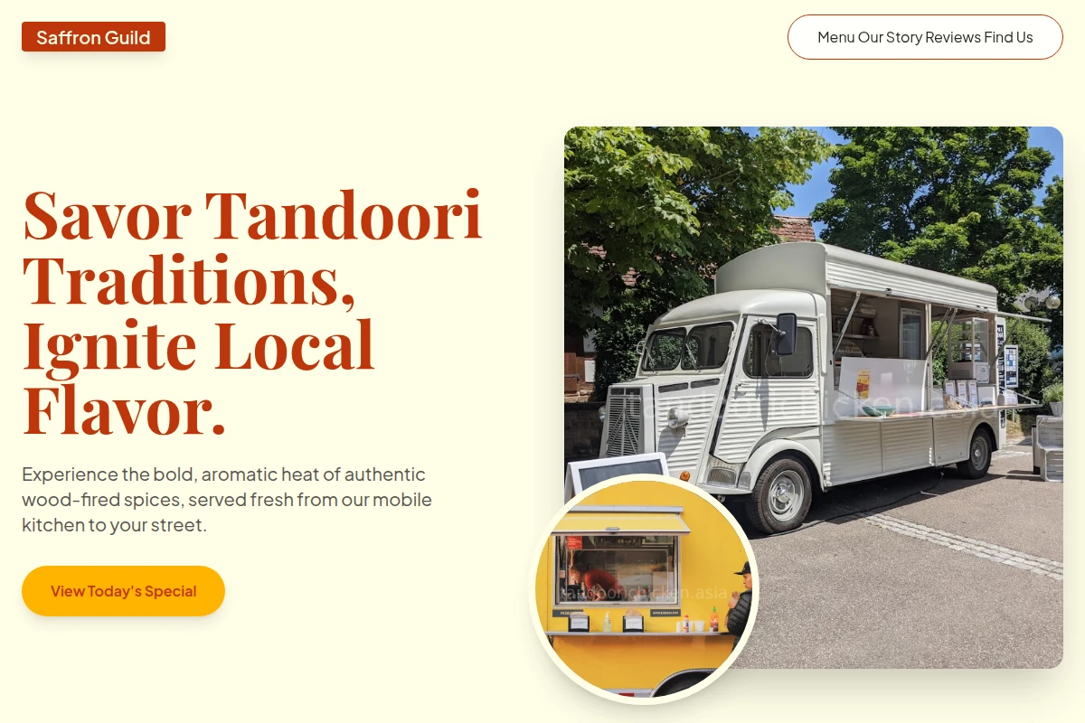 Premium Indian Food Website Design