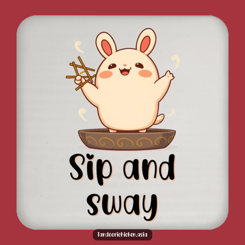 Funny Kawaii Bao Bun Dancing Coaster - Joyful Asian Food Table Gift