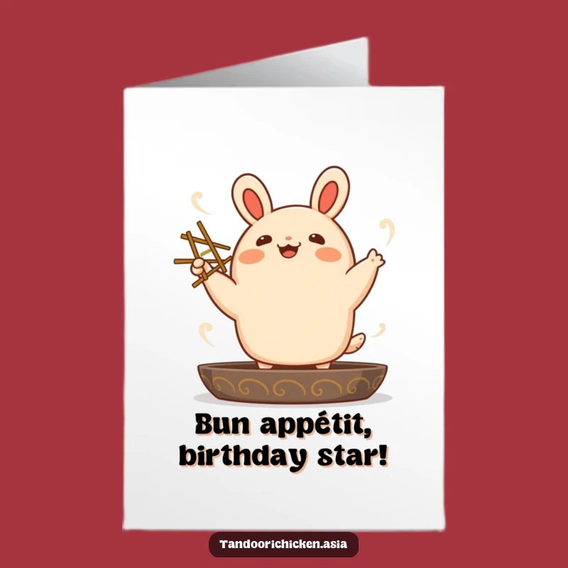 Free Printable Birthday Card: Kawaii Bao Dancing Funny Downloadable Gift