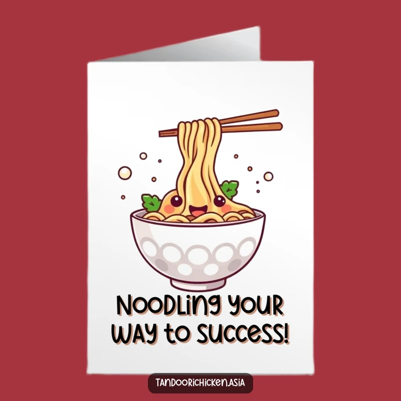 Free Printable Congrats Card: Noodle Splash Humorous Downloadable Gift