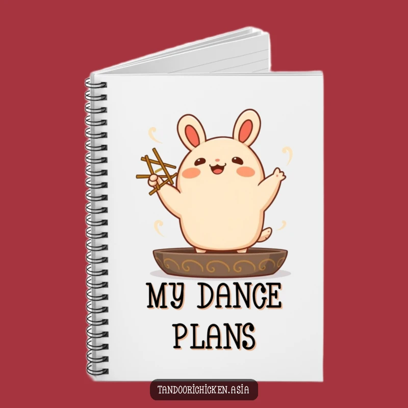 Funny Kawaii Bao Bun Dancing Notebook - Joyful Asian Food Journal Gift