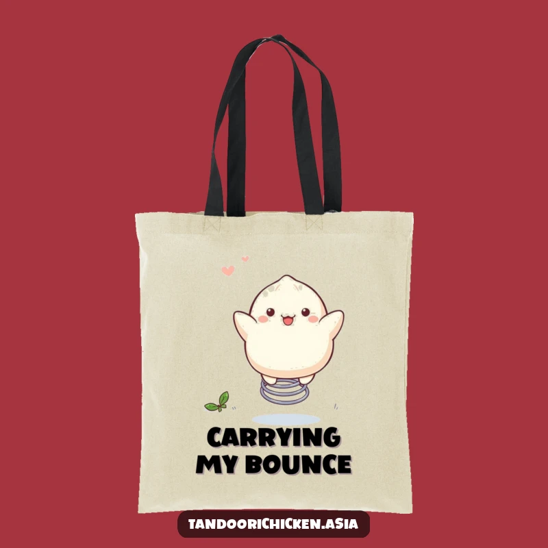 Funny Kawaii Dumpling Tote Bag: Bouncing Dumpling Style, Practical Funny Gift